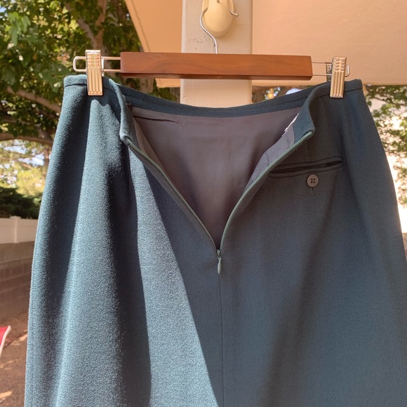 Jones New York pencil skirt pure wool dark teal size 10 - Picture 3 of 12